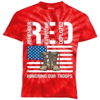 Remember Everyone Veteran Deployed Red Friday Military Kids Tie-Dye T-Shirt