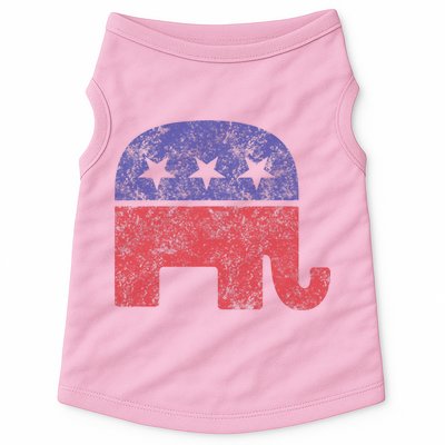 Republican Elephant Vintage Logo Gift Doggie Tank