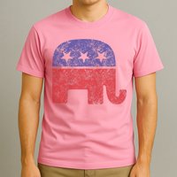 Republican Elephant Vintage Logo Gift T-Shirt