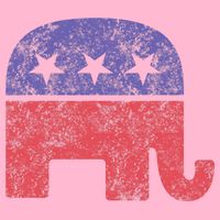 Republican Elephant Vintage Logo Gift T-Shirt