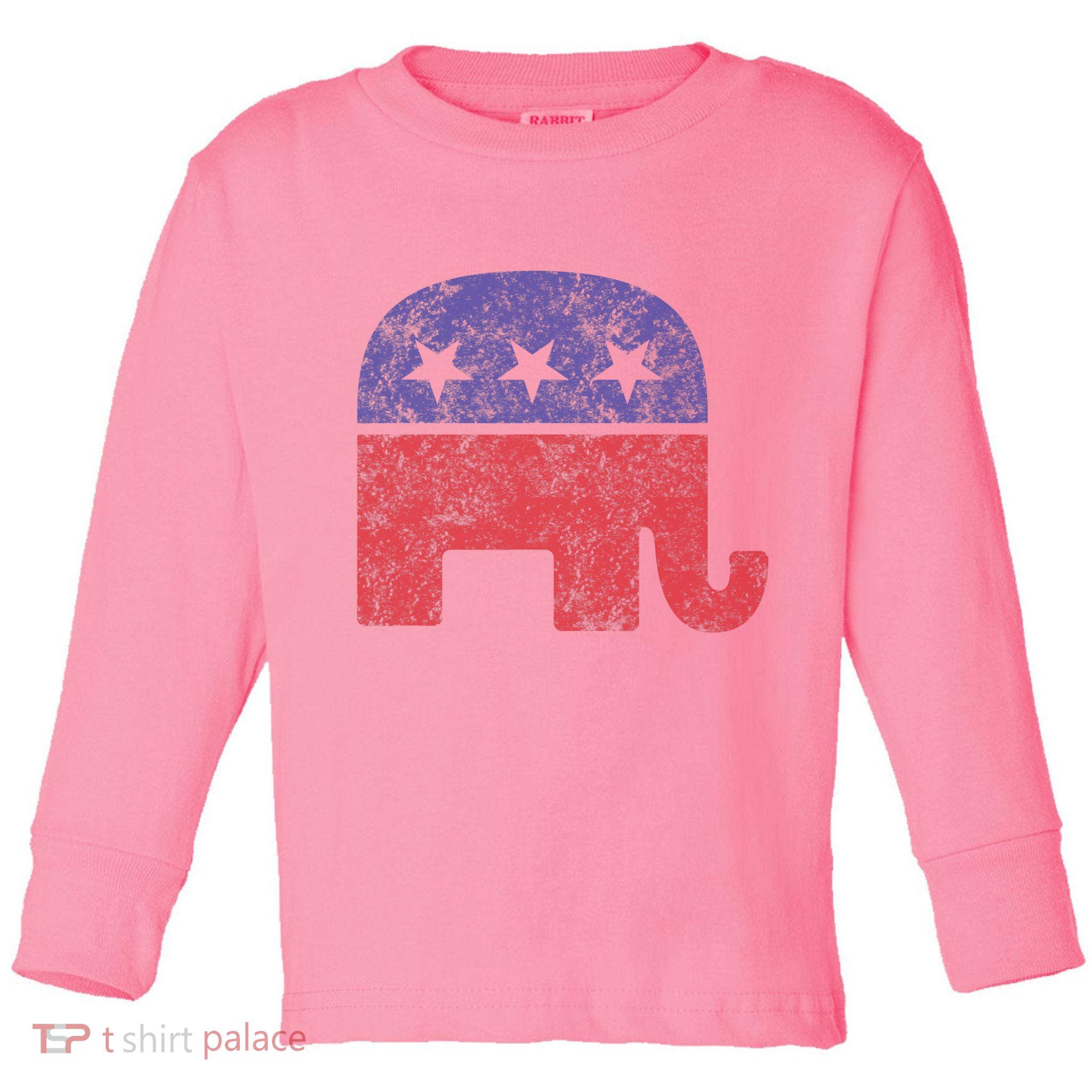 Republican Elephant Vintage Logo Gift Toddler Long Sleeve Shirt