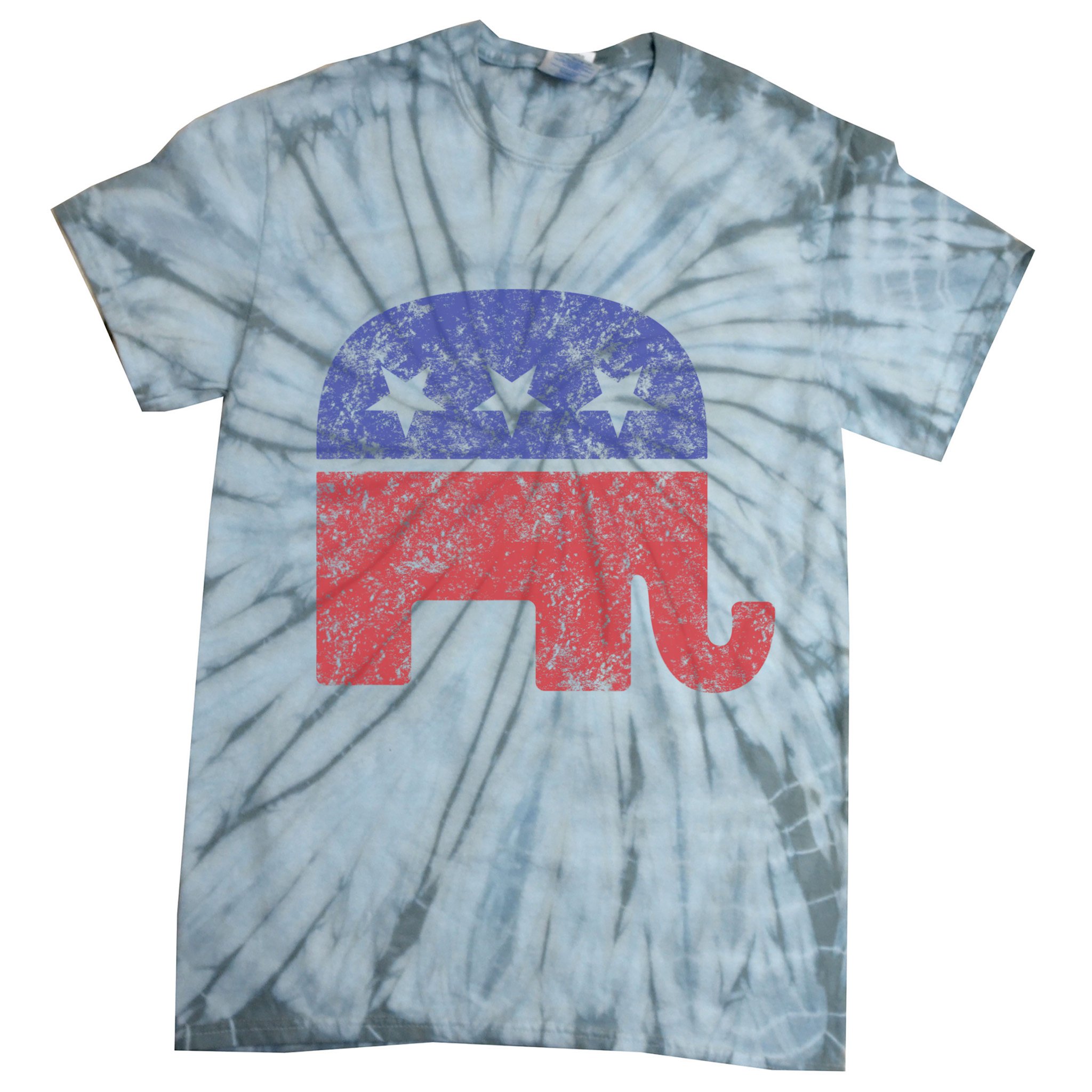 Republican Elephant Vintage Logo Gift Tie-Dye T-Shirt