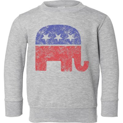 Republican Elephant Vintage Logo Gift Toddler Sweatshirt
