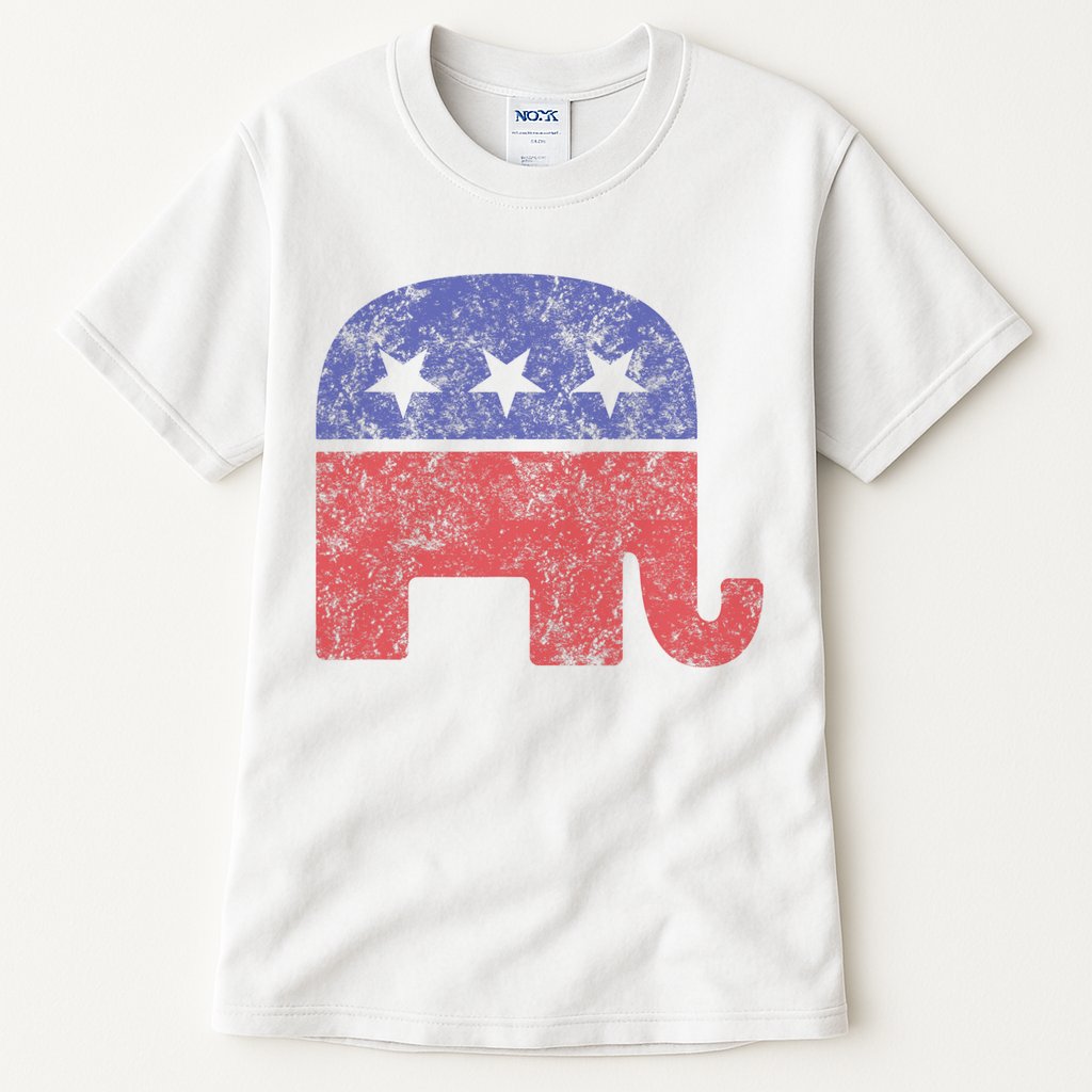 Republican Elephant Vintage Logo Gift Tall T-Shirt