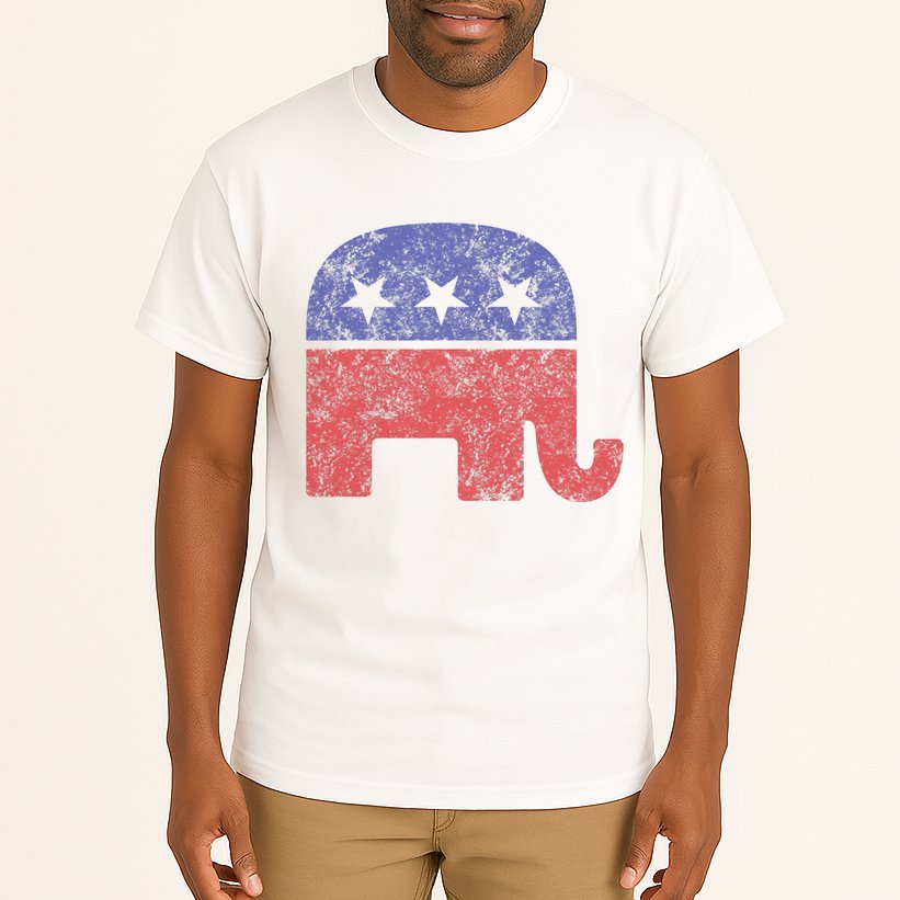 Republican Elephant Vintage Logo Gift Tall T-Shirt