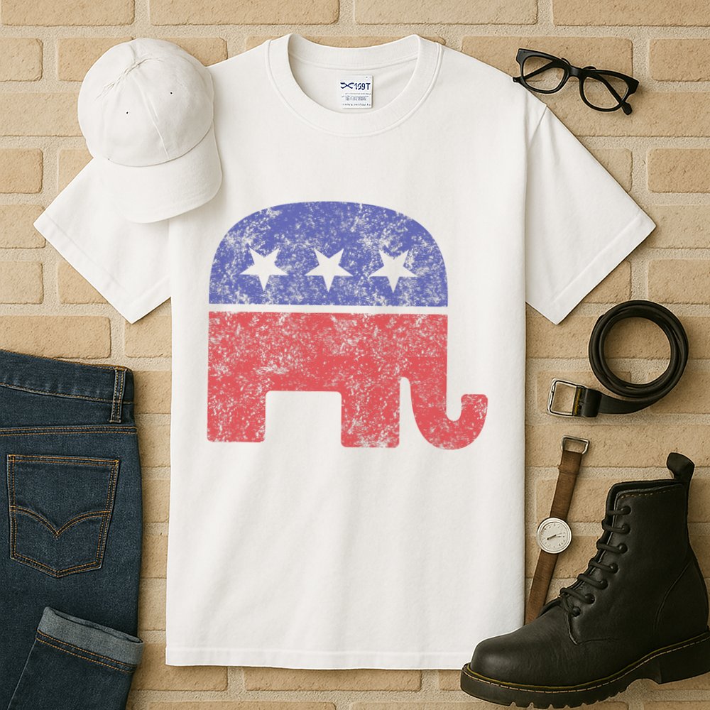 Republican Elephant Vintage Logo Gift Tall T-Shirt