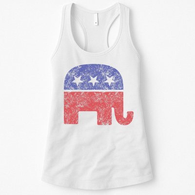 Republican Elephant Vintage Logo Gift Womens Tank Top