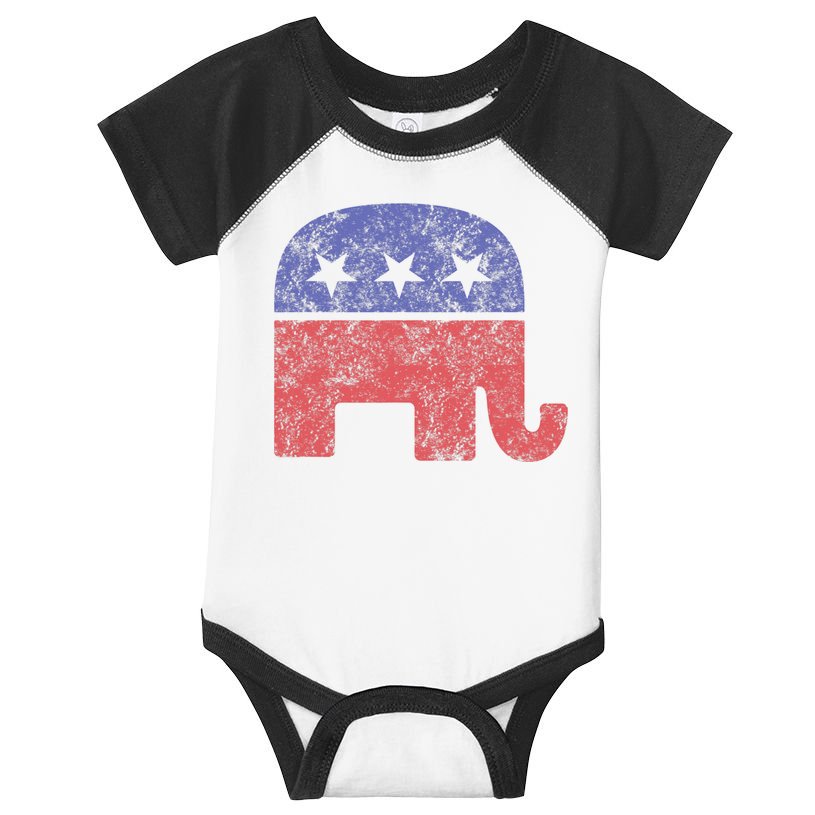 Republican Elephant Vintage Logo Gift Infant Baby Jersey Bodysuit