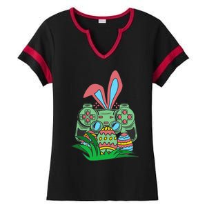 Retro Easter Video Game Easter Gaming Graphics Happy Easter Ladies Halftime Notch Neck Tee