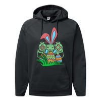 Retro Easter Video Game Easter Gaming Graphics Happy Easter Performance Fleece Hoodie