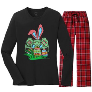 Retro Easter Video Game Easter Gaming Graphics Happy Easter Women's Long Sleeve Flannel Pajama Set 