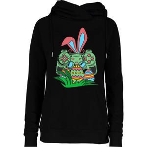 Retro Easter Video Game Easter Gaming Graphics Happy Easter Womens Funnel Neck Pullover Hood