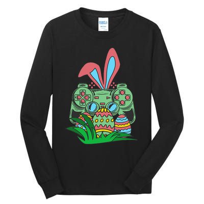 Retro Easter Video Game Easter Gaming Graphics Happy Easter Tall Long Sleeve T-Shirt