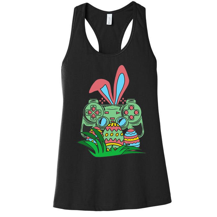 Retro Easter Video Game Easter Gaming Graphics Happy Easter Women's Racerback Tank