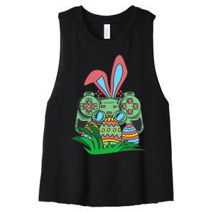 Retro Easter Video Game Easter Gaming Graphics Happy Easter Women's Racerback Cropped Tank