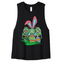 Retro Easter Video Game Easter Gaming Graphics Happy Easter Women's Racerback Cropped Tank