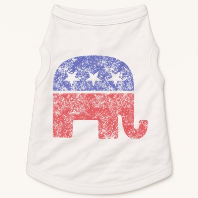 Republican Elephant Vintage Logo Gift Doggie Tank