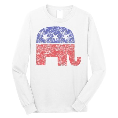 Republican Elephant Vintage Logo Gift Long Sleeve Shirt