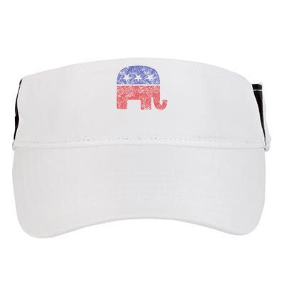 Republican Elephant Vintage Logo Gift Adult Drive Performance Visor
