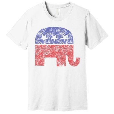 Republican Elephant Vintage Logo Gift Premium T-Shirt