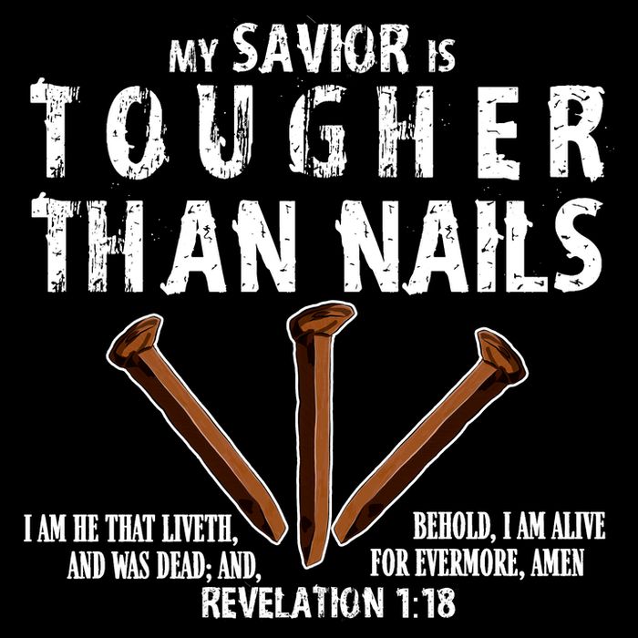 Revelation My Savior Is Tougher Than Nails Full-Length Apron With Pockets