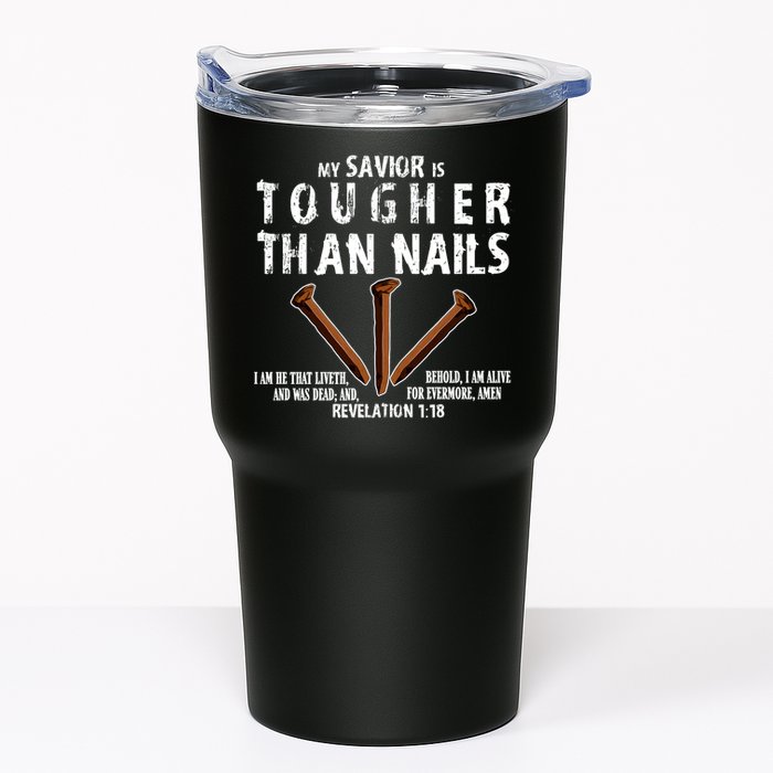 Revelation My Savior Is Tougher Than Nails Tumbler