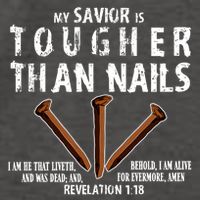Revelation My Savior Is Tougher Than Nails Vector Backpack