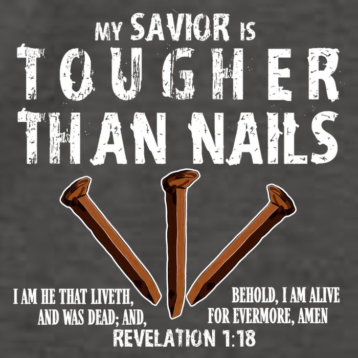 Revelation My Savior Is Tougher Than Nails Vector Backpack