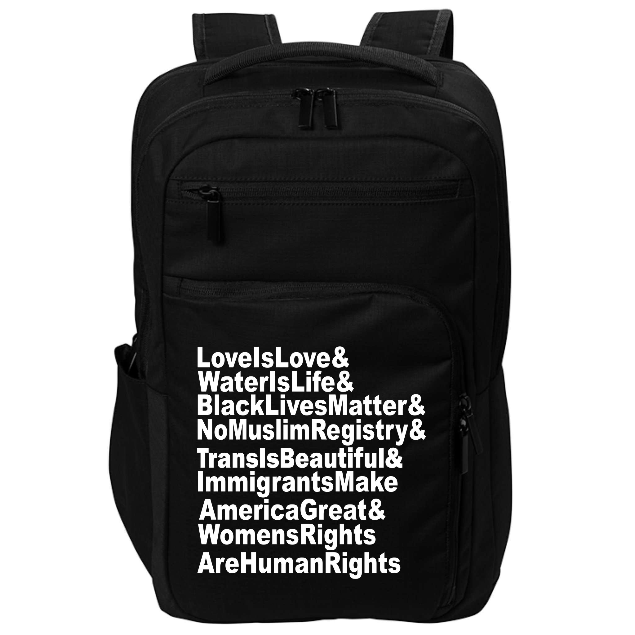 Revolutionary Intersectional Love Is Love Impact Tech Backpack