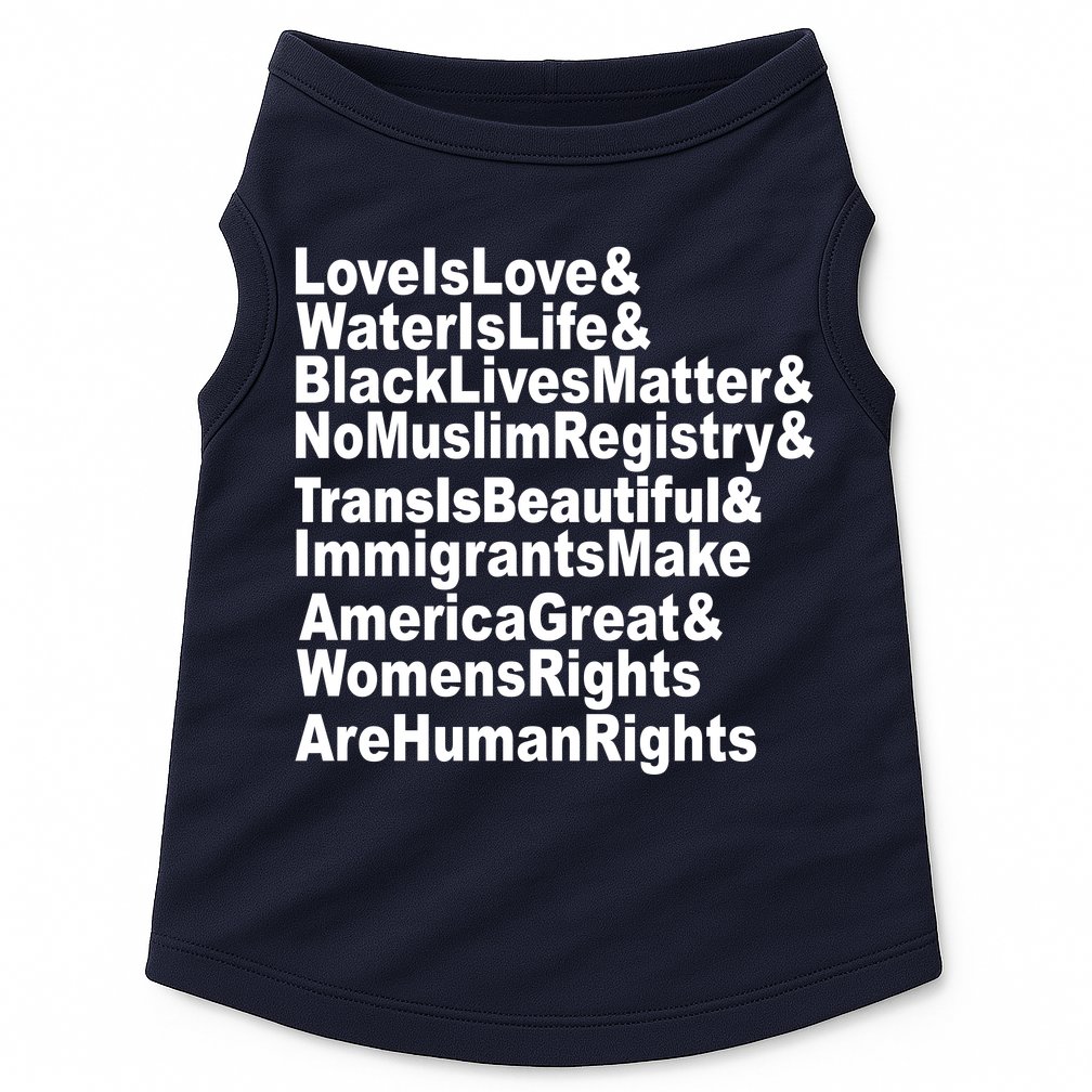 Revolutionary Intersectional Love Is Love Doggie Tank