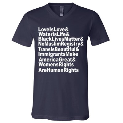 Revolutionary Intersectional Love Is Love V-Neck T-Shirt