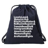Revolutionary Intersectional Love Is Love Drawstring Bag