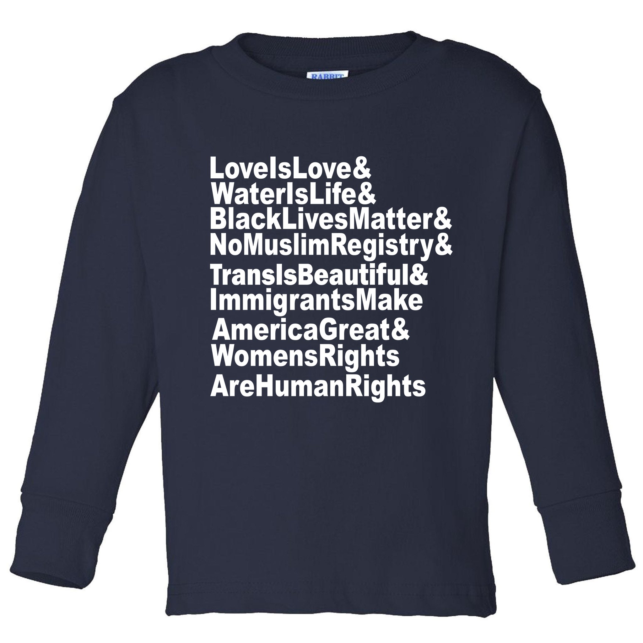 Revolutionary Intersectional Love Is Love Toddler Long Sleeve Shirt
