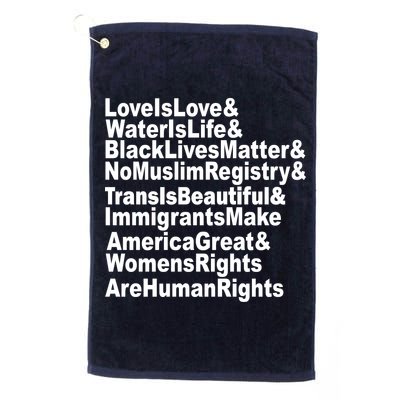 Revolutionary Intersectional Love Is Love Golf Towel