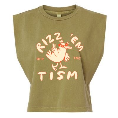 Rizz Em With The Tism Garment-Dyed Women's Muscle Tee