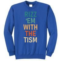 Rizz Em With The Tism Funny Autistic Retro Autism Awareness Funny Gift Sweatshirt