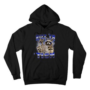 Rizz Em With The Tism Meme Autistic Racoon Funny Autism Hoodie