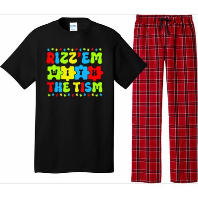 Rizz Em With The Tism Autism Awareness Puzzle Pajama Set