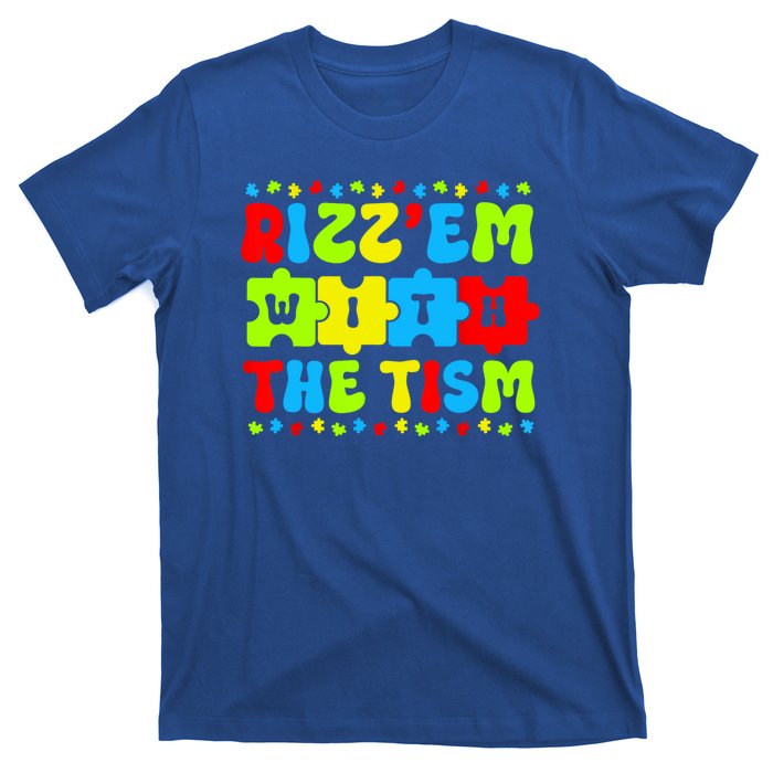 Rizz Em With The Tism Autism Awareness Puzzle T-Shirt