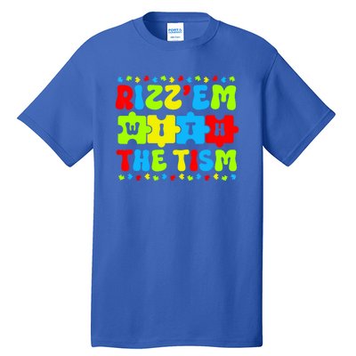 Rizz Em With The Tism Autism Awareness Puzzle Tall T-Shirt