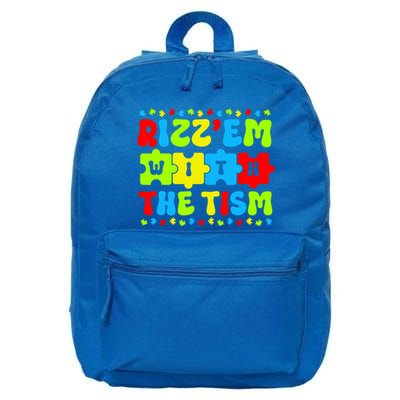 Rizz Em With The Tism Autism Awareness Puzzle 16 in Basic Backpack