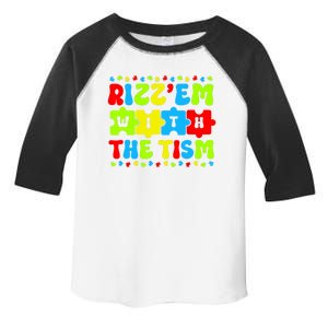 Rizz Em With The Tism Autism Awareness Puzzle Toddler Fine Jersey T-Shirt