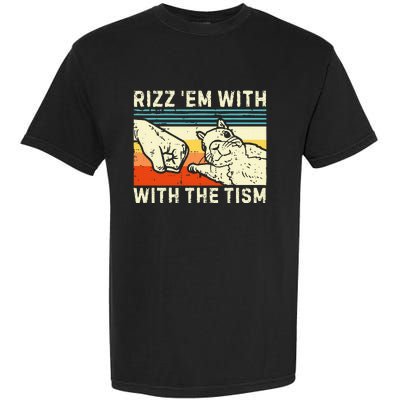 Rizz Em With The Tism Rizzler Joke Meme Rizzling Squirrel Garment-Dyed Heavyweight T-Shirt