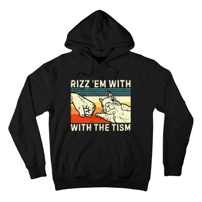 Rizz Em With The Tism Rizzler Joke Meme Rizzling Squirrel Hoodie