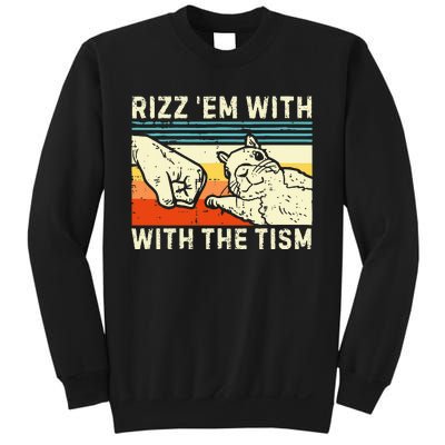 Rizz Em With The Tism Rizzler Joke Meme Rizzling Squirrel Sweatshirt