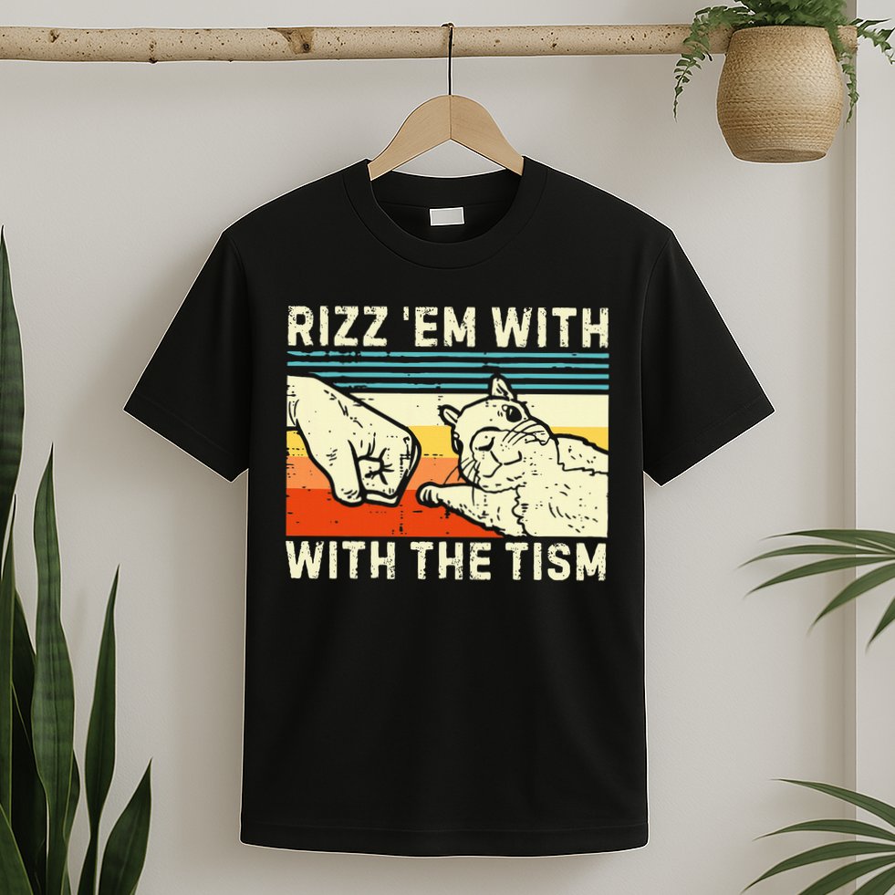 Rizz Em With The Tism Rizzler Joke Meme Rizzling Squirrel T-Shirt