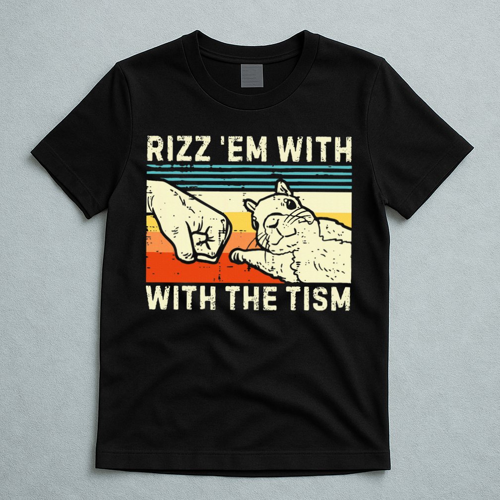 Rizz Em With The Tism Rizzler Joke Meme Rizzling Squirrel T-Shirt