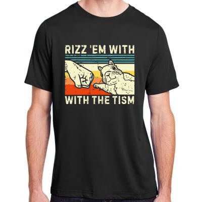 Rizz Em With The Tism Rizzler Joke Meme Rizzling Squirrel Adult ChromaSoft Performance T-Shirt