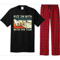 Rizz Em With The Tism Rizzler Joke Meme Rizzling Squirrel Pajama Set