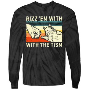 Rizz Em With The Tism Rizzler Joke Meme Rizzling Squirrel Tie-Dye Long Sleeve Shirt